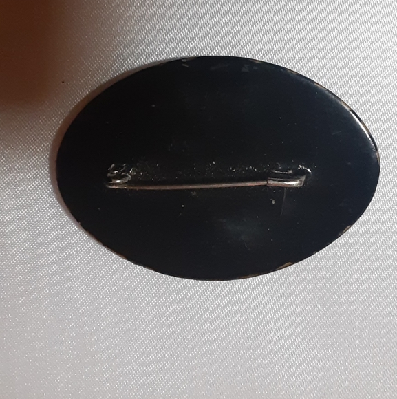 Vintage ROSEMALING BROOCH Handmade Scandinavian Folk Art - Picture 3 of 4